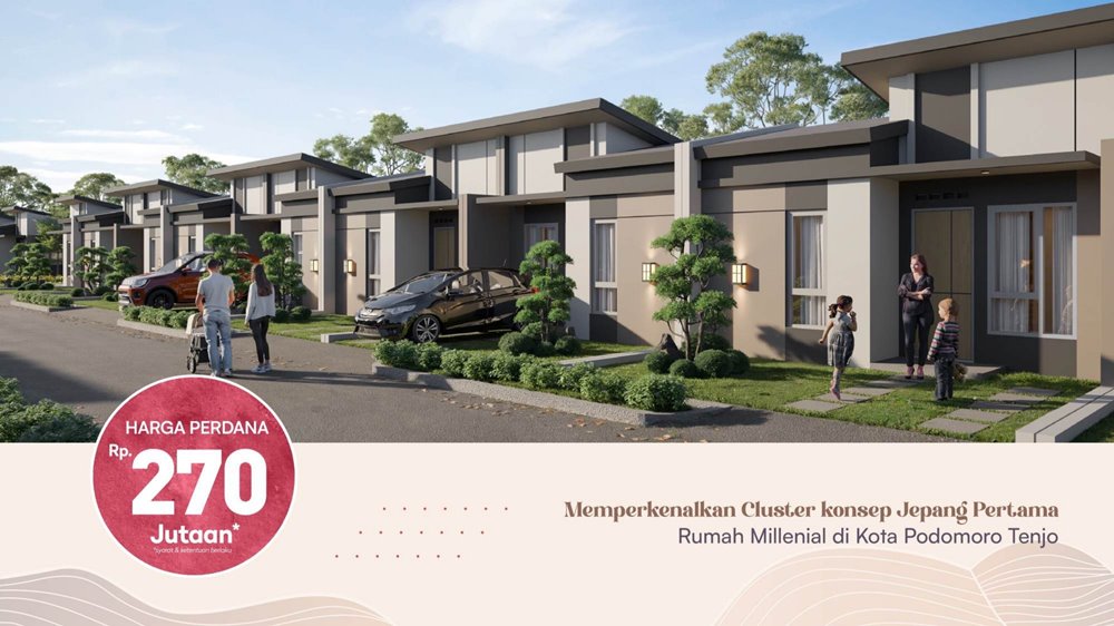 Kota Podomoro Tenjo cluster mahogany midori poster 2